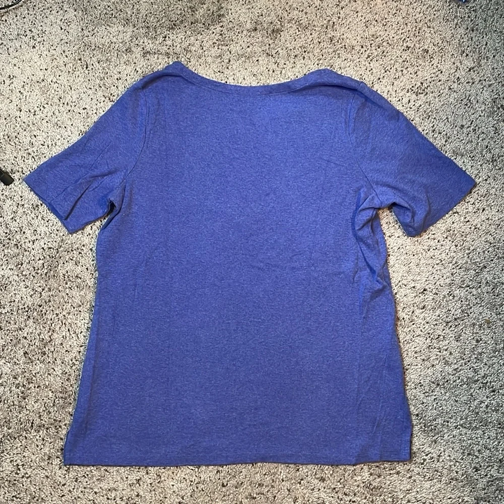 Talbots The Talbots‎ Tee Blue Short Sleeve Top Plus Size 1X - Picture 3 of 4